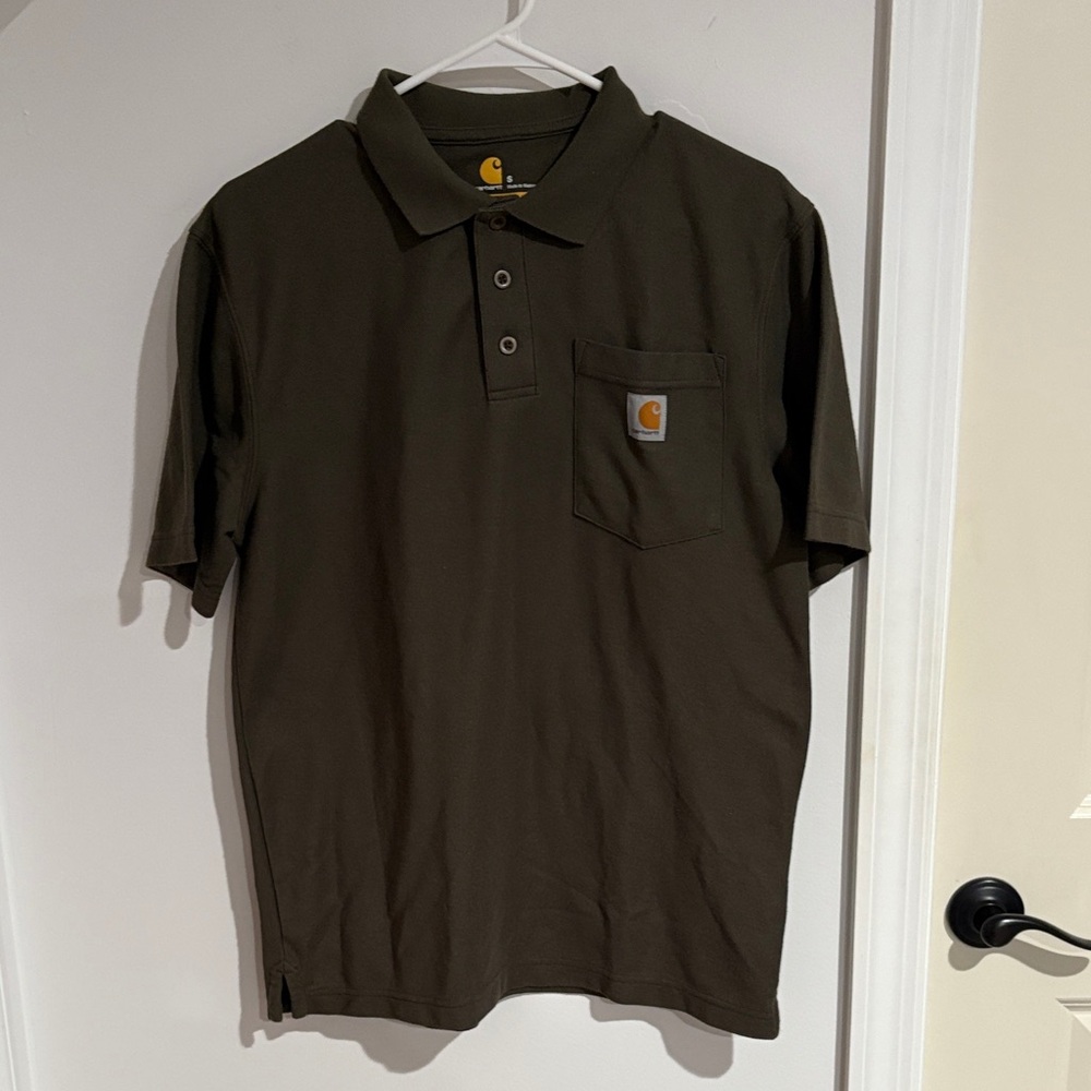 Carhartt Men’s Polo Shirt Dark Olive
